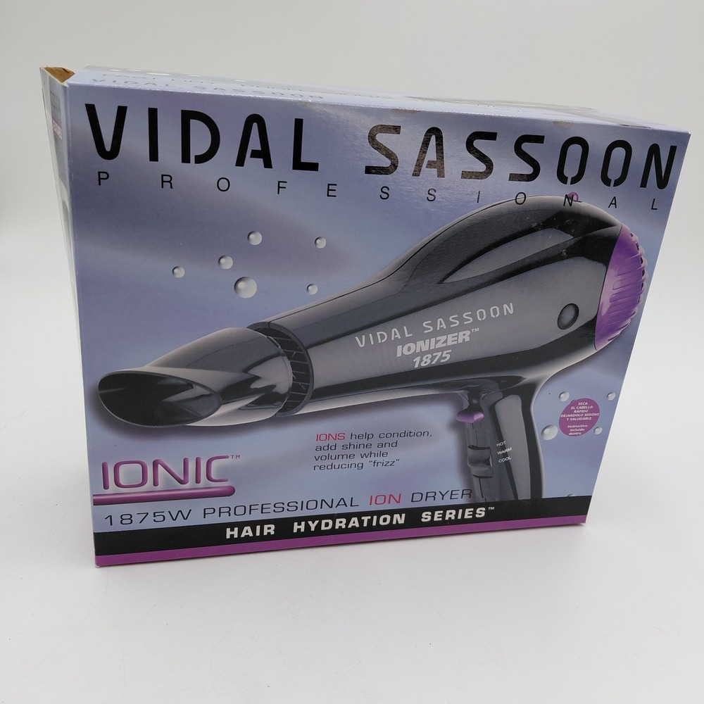 Vtg Vidal Sassoon 1875W Professional Ionic Sensor Touch Hair Dryer NOS Sealed